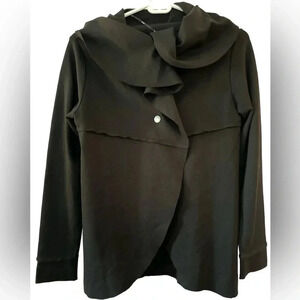 Kensie Womens Draped Ponte Jacket, Black